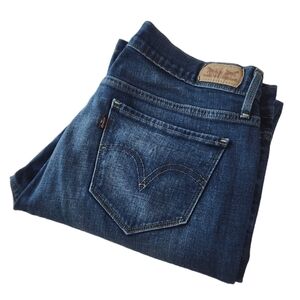 LEVI'S Womens 8 30x30 515 Bootcut Blue Jeans Dark Wash Stretch Mid Rise Western